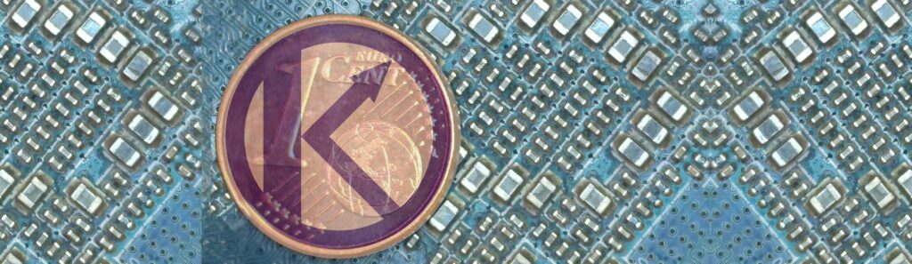moneda sobre microchip